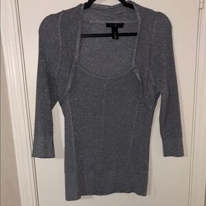 White House Black Market Gray Sparkle